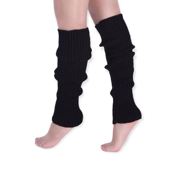 🆕Black Knitted Leg Warmers - Picture 3 of 4